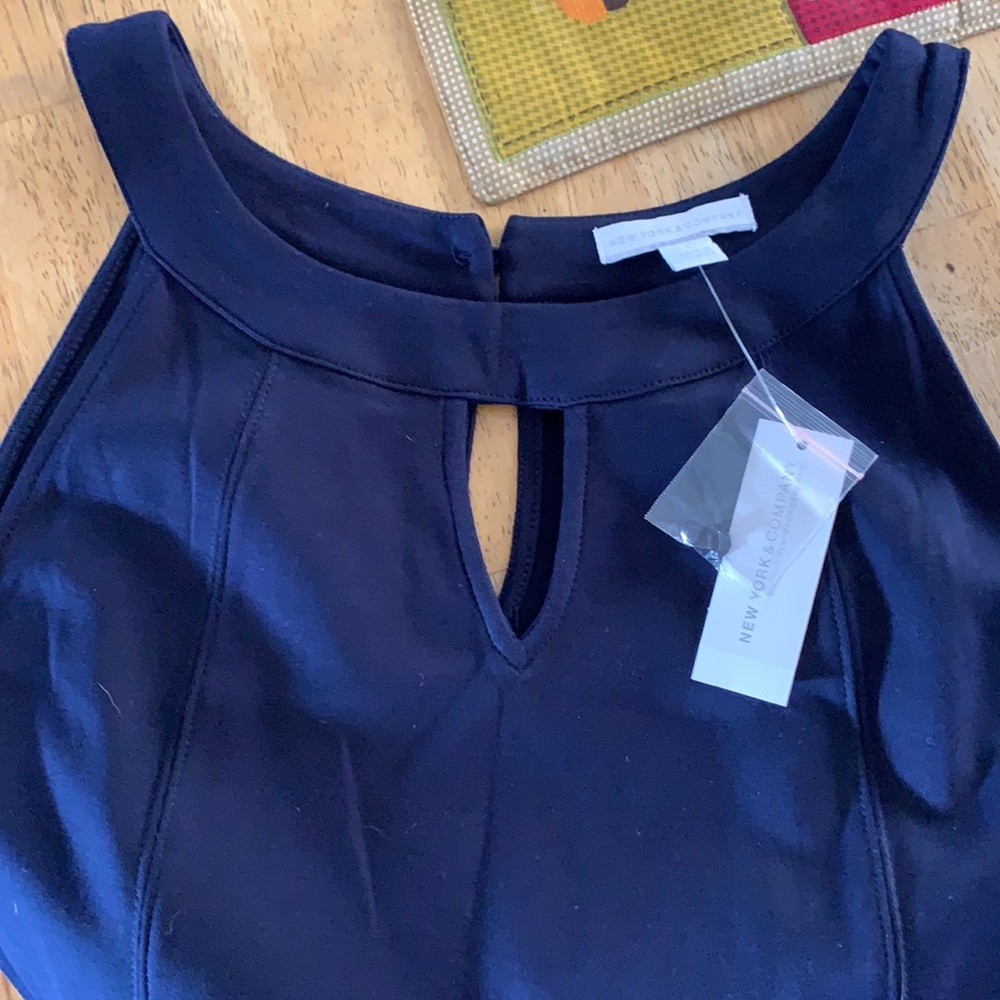 💚NWT NY&Co navy blue dress